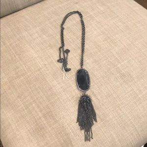 RARE Kendra Scott Rayne Gunmetal Agate Necklace